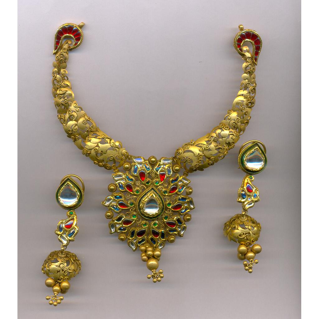 GOLD HALF SET ROUND ANTIQUE