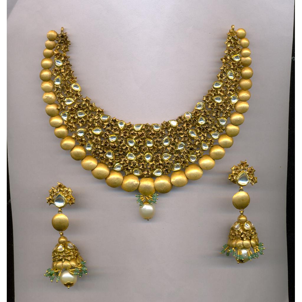 GOLD HALF SET ROUND ANTIQUE