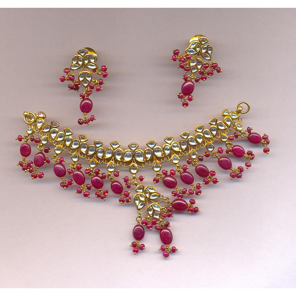 GOLD SET ROUND KUNDAN