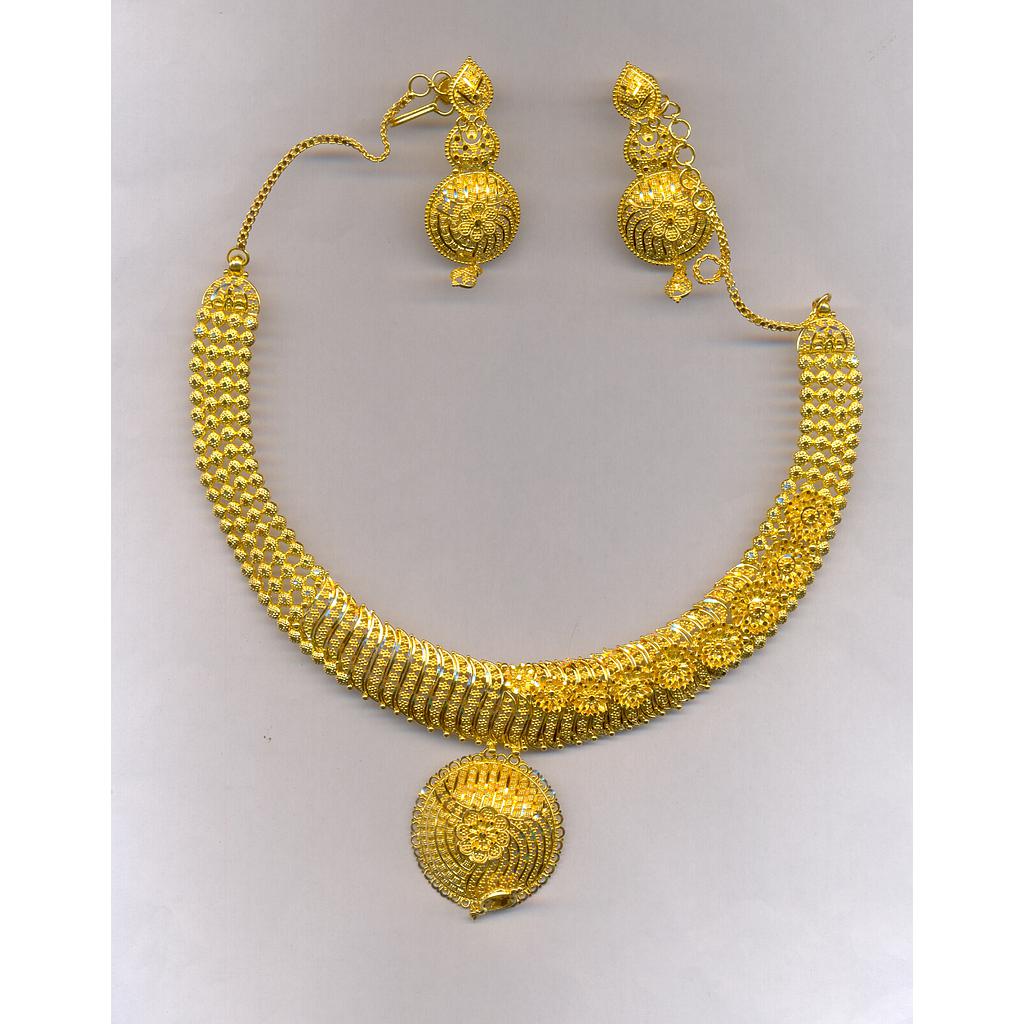 GOLD HALF SET ROUND PLAIN FANCY