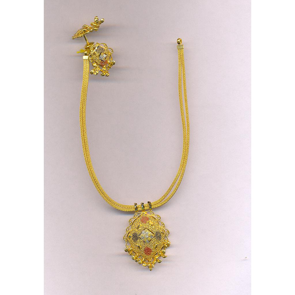 GOLD HALF SET ROUND PLAIN FANCY
