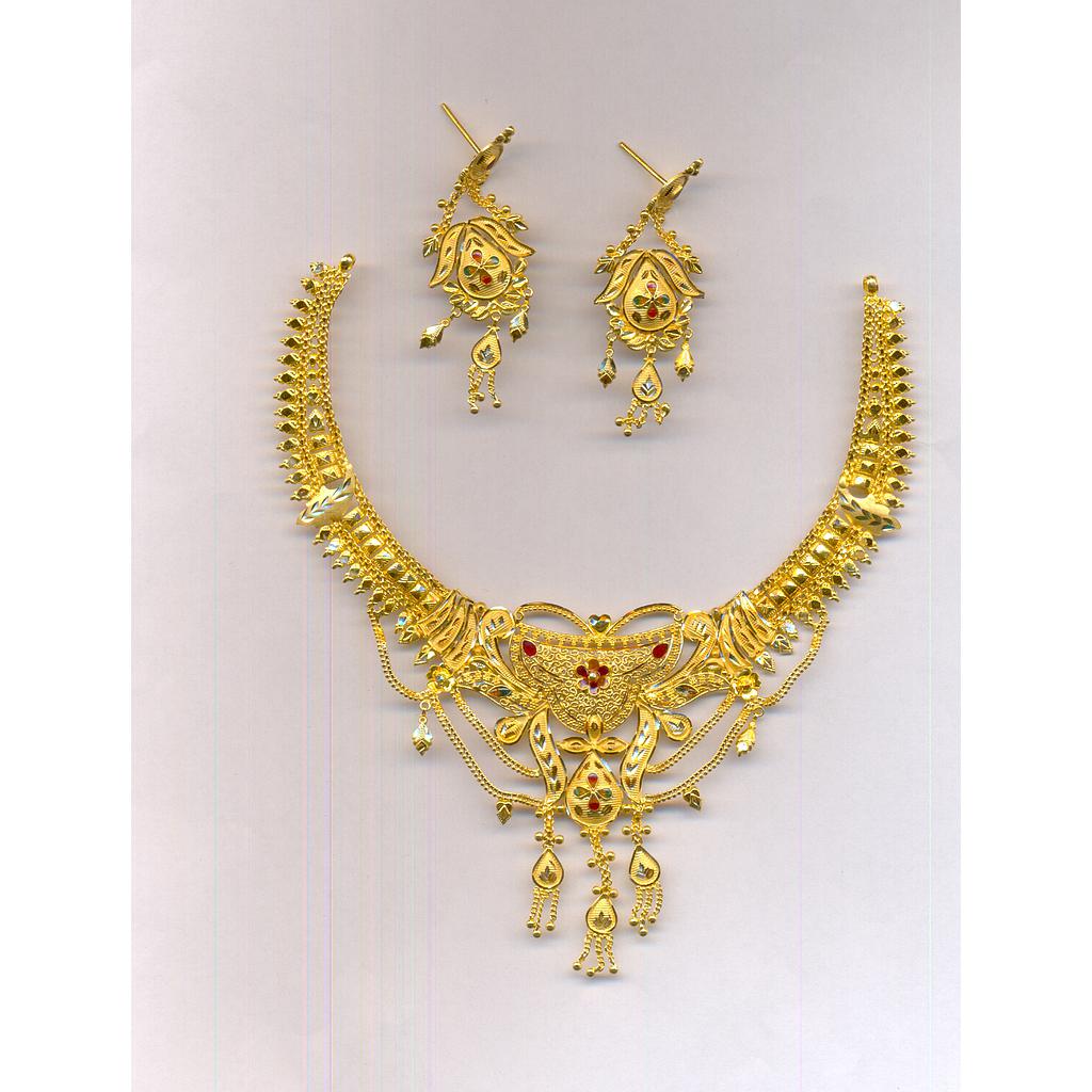 GOLD HALF SET ROUND PLAIN FANCY