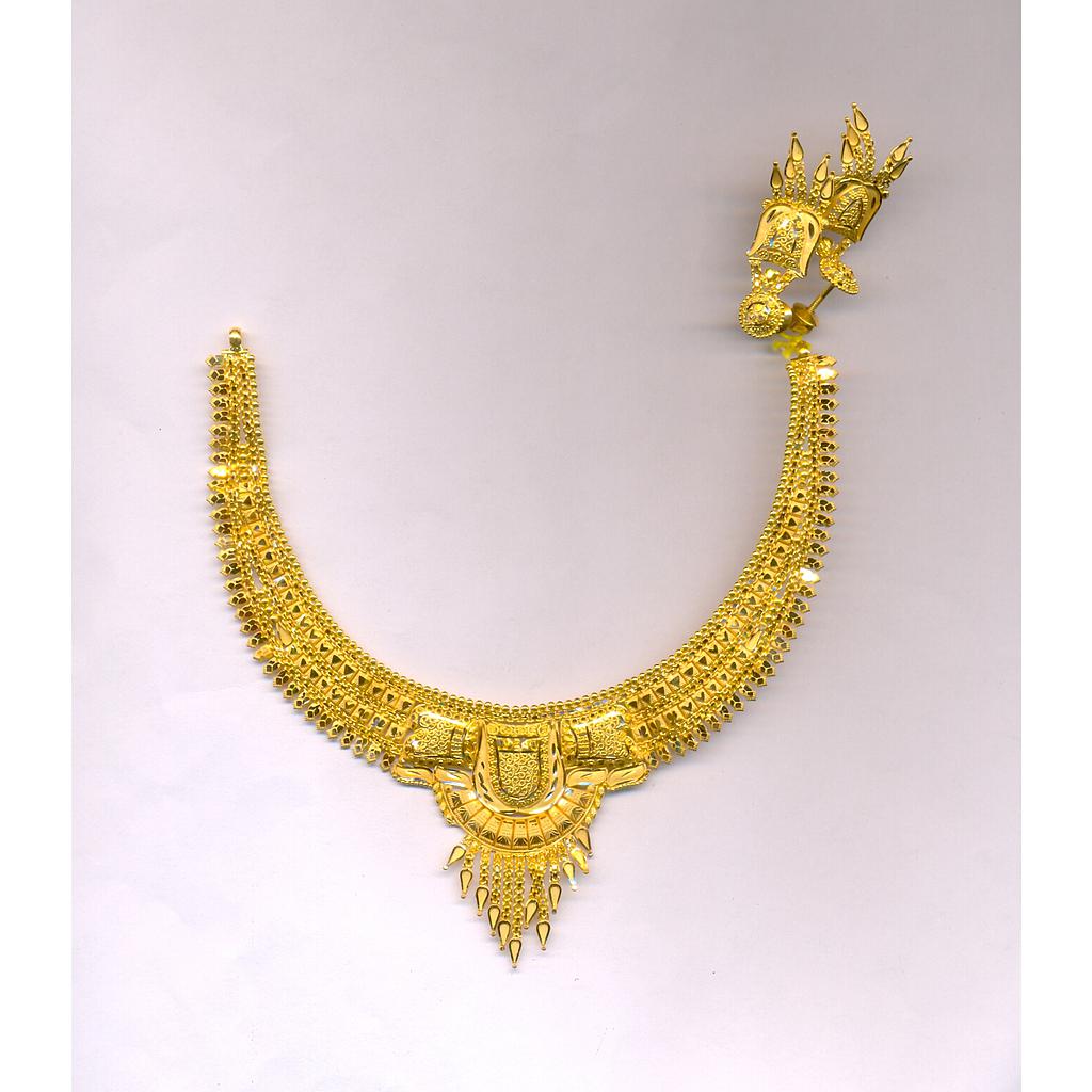 GOLD HALF SET ROUND PLAIN FANCY