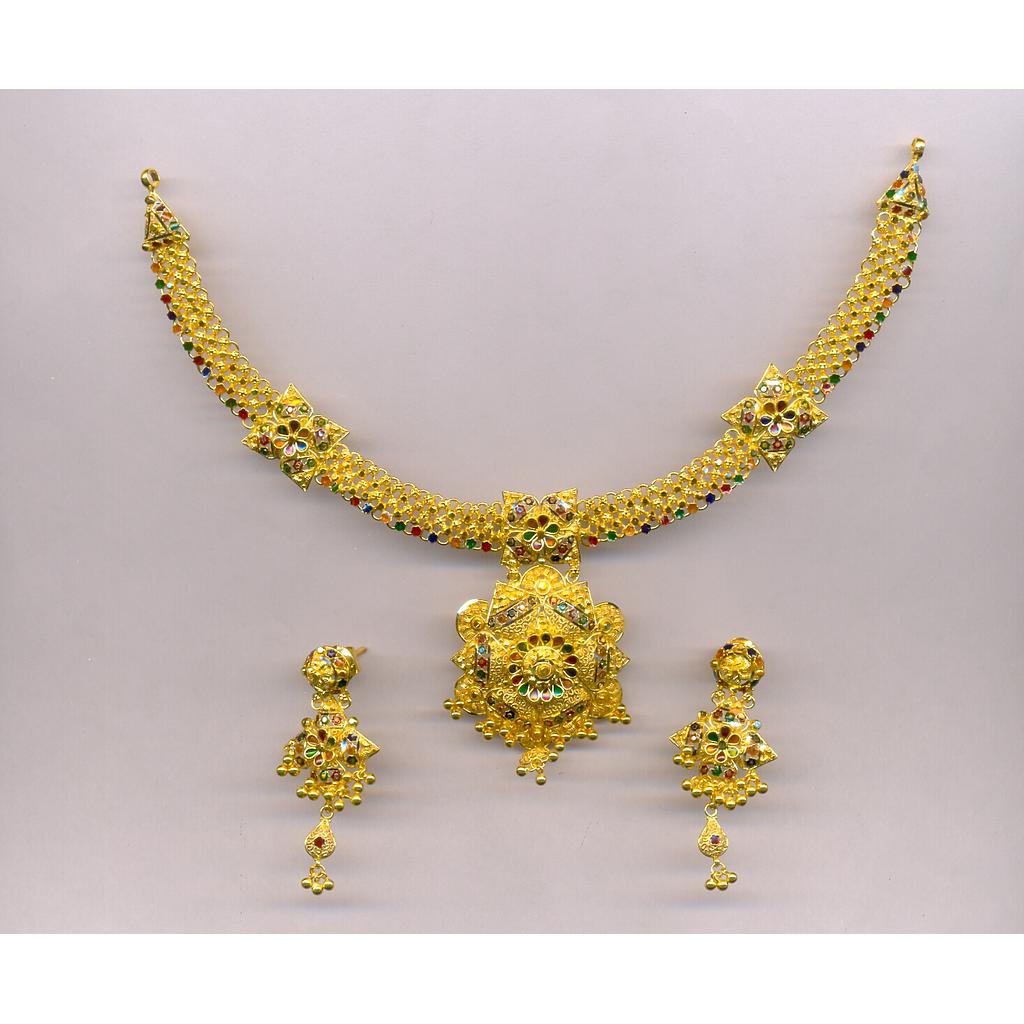 GOLD HALF SET ROUND PLAIN FANCY