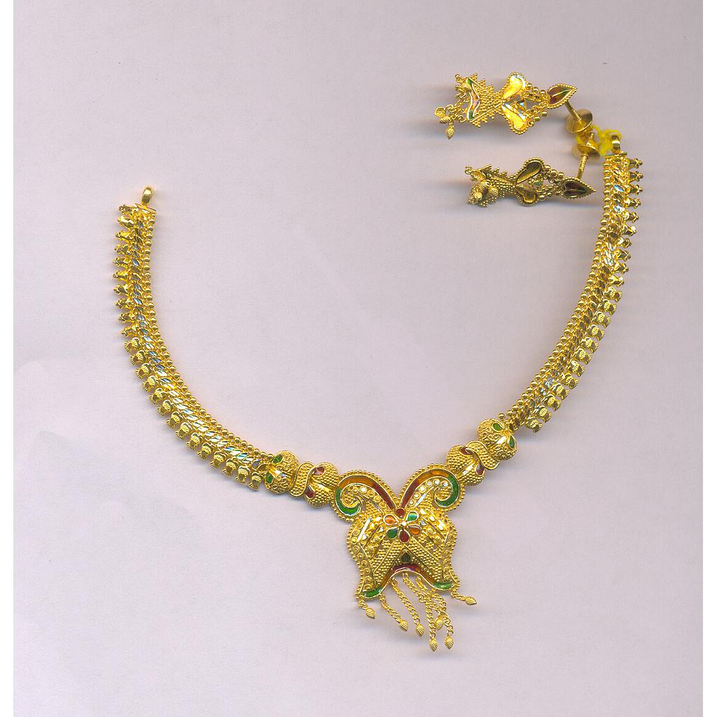 GOLD HALF SET ROUND PLAIN FANCY
