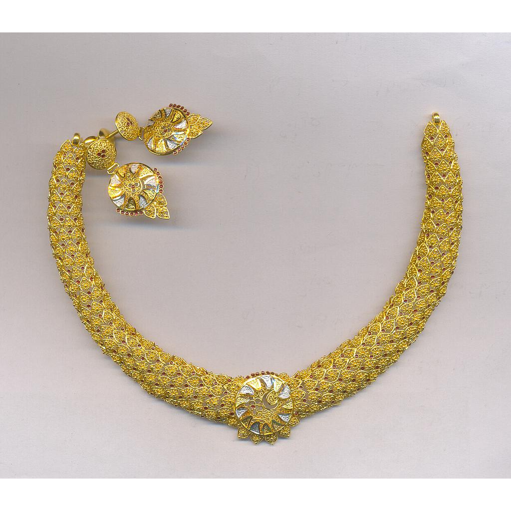 GOLD HALF SET ROUND PLAIN FANCY