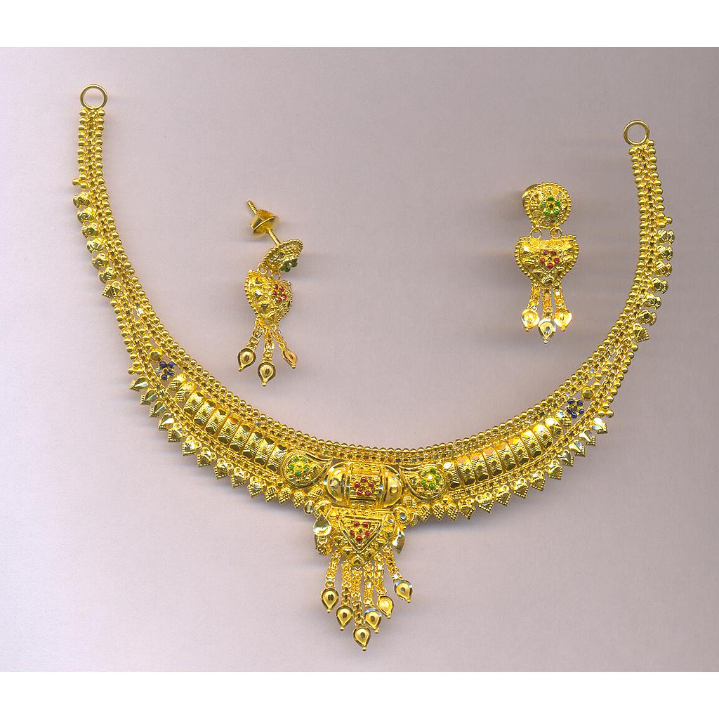 GOLD HALF SET ROUND PLAIN FANCY