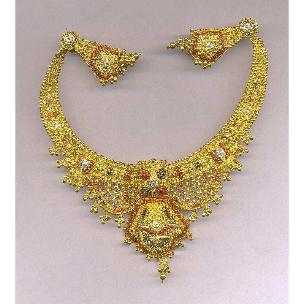 GOLD HALF SET ROUND PLAIN FANCY