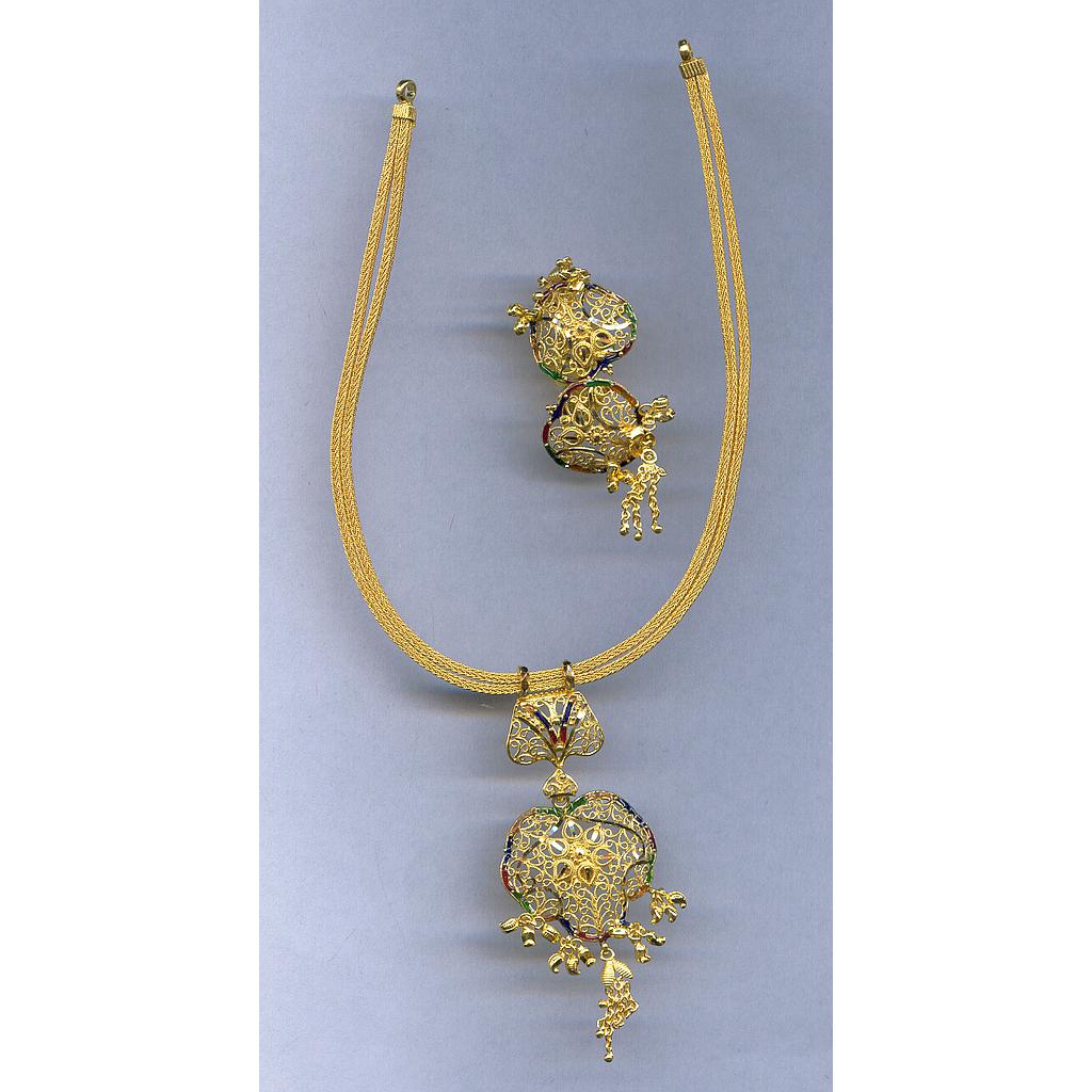 GOLD HALF SET ROUND PLAIN FANCY