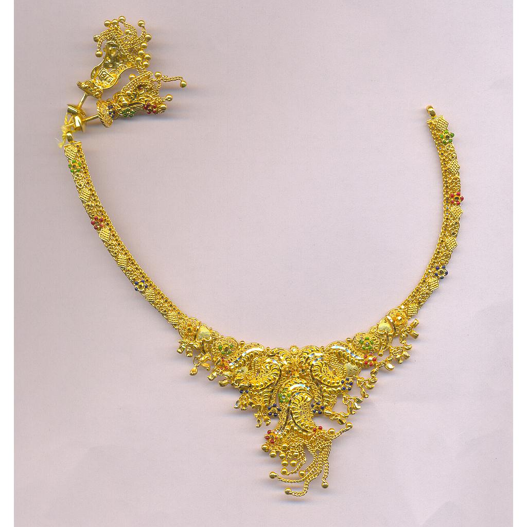 GOLD HALF SET ROUND PLAIN FANCY