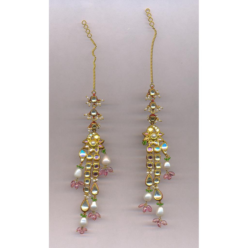 GOLD HANGING KUNDAN FANCY