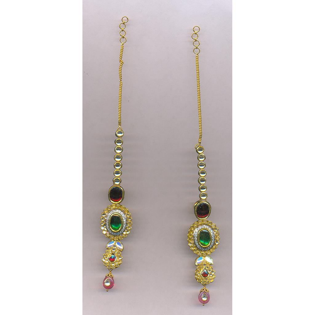 GOLD HANGING KUNDAN FANCY