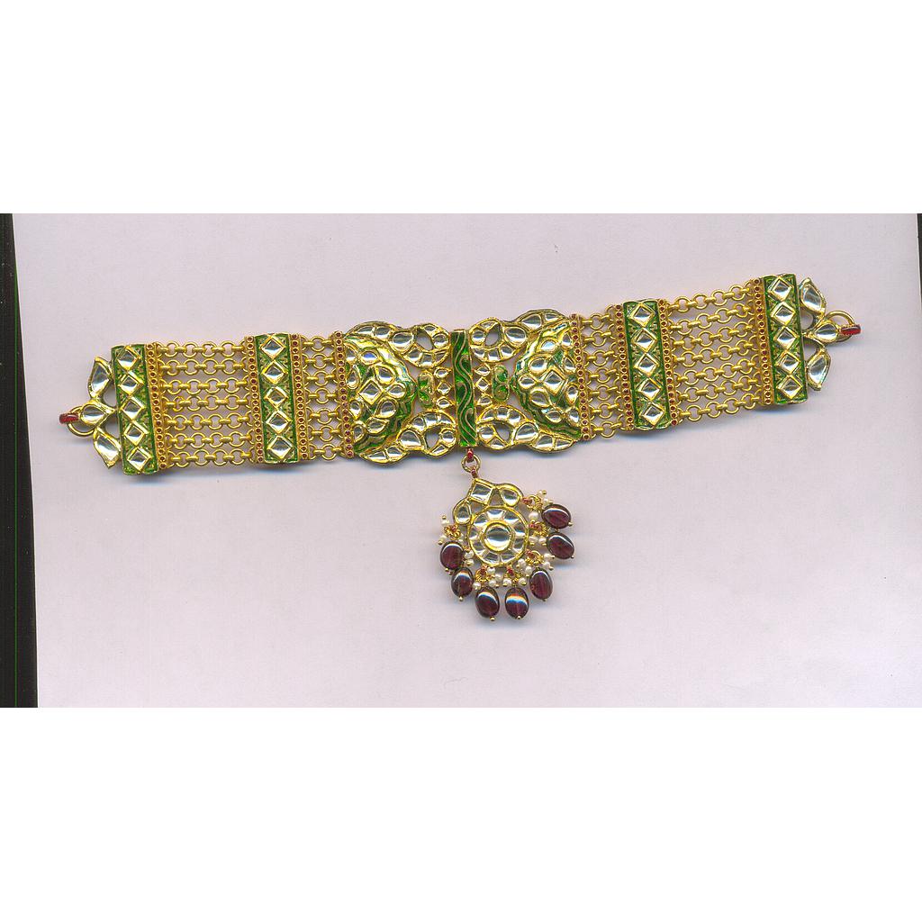 GOLD NECKLACE KUNDAN FANCY