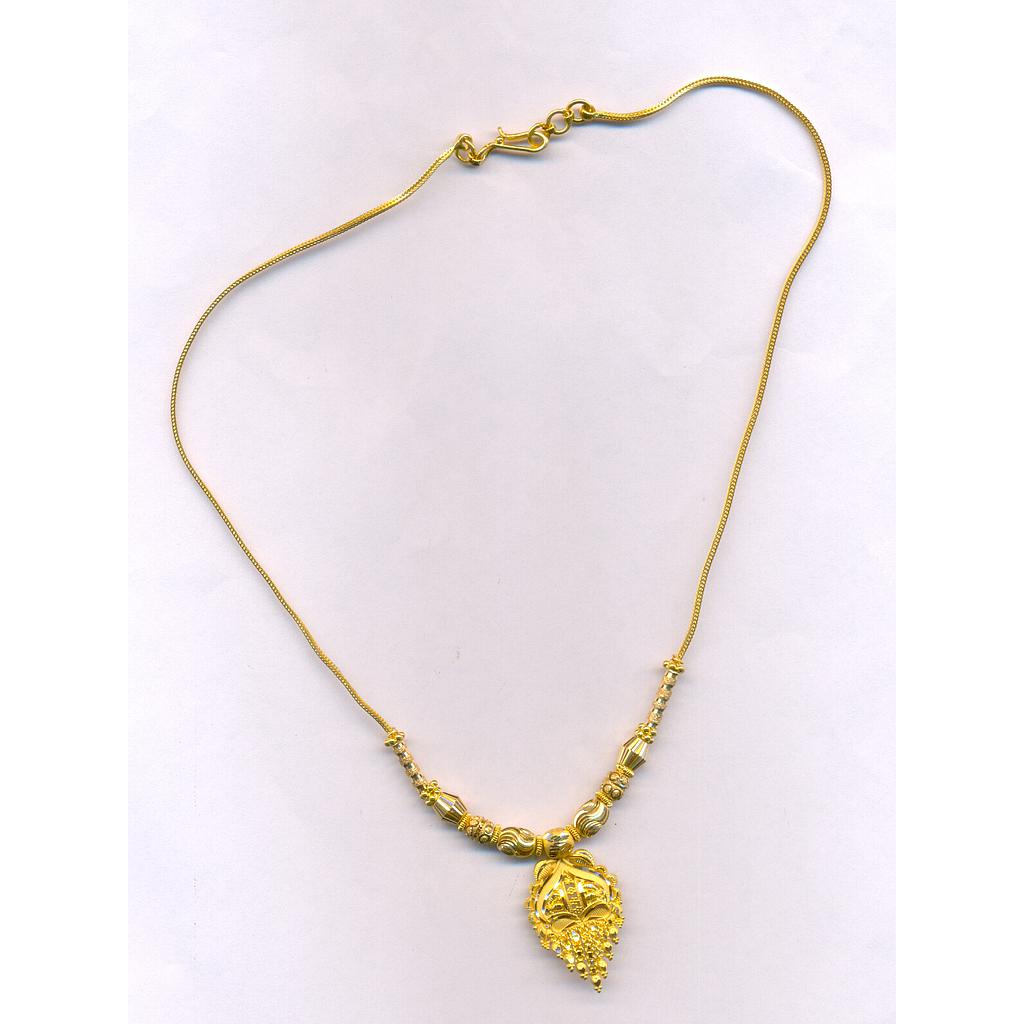 GOLD NECKLACE PLAIN FANCY