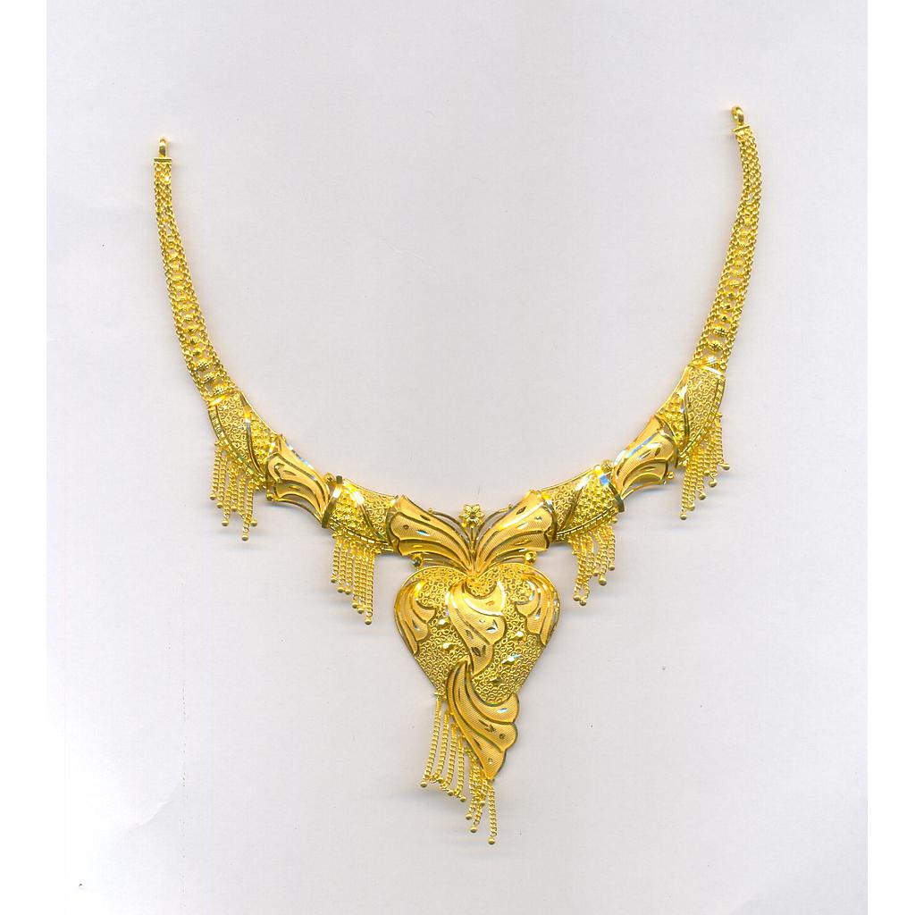 GOLD NECKLACE PLAIN FANCY
