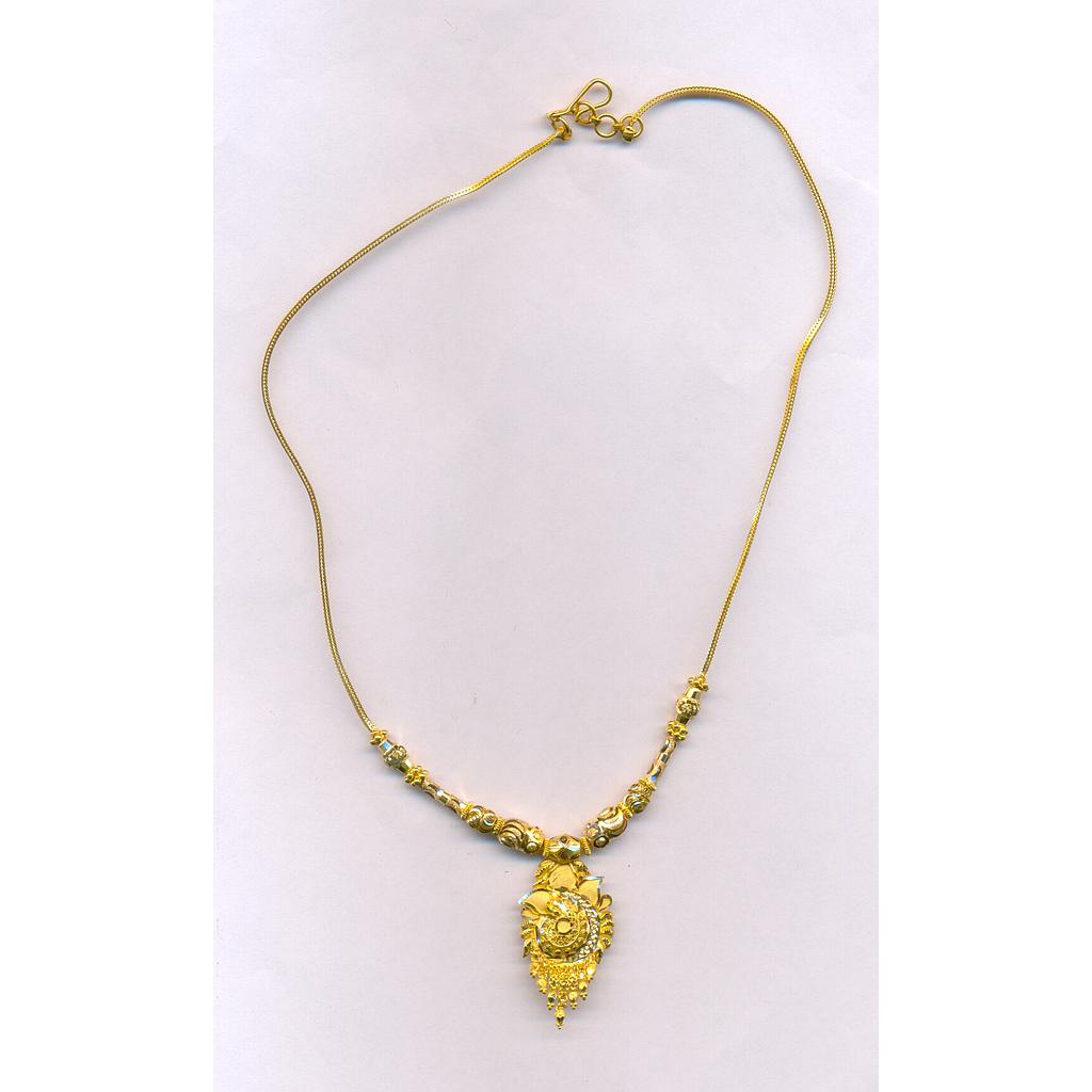 GOLD NECKLACE PLAIN FANCY