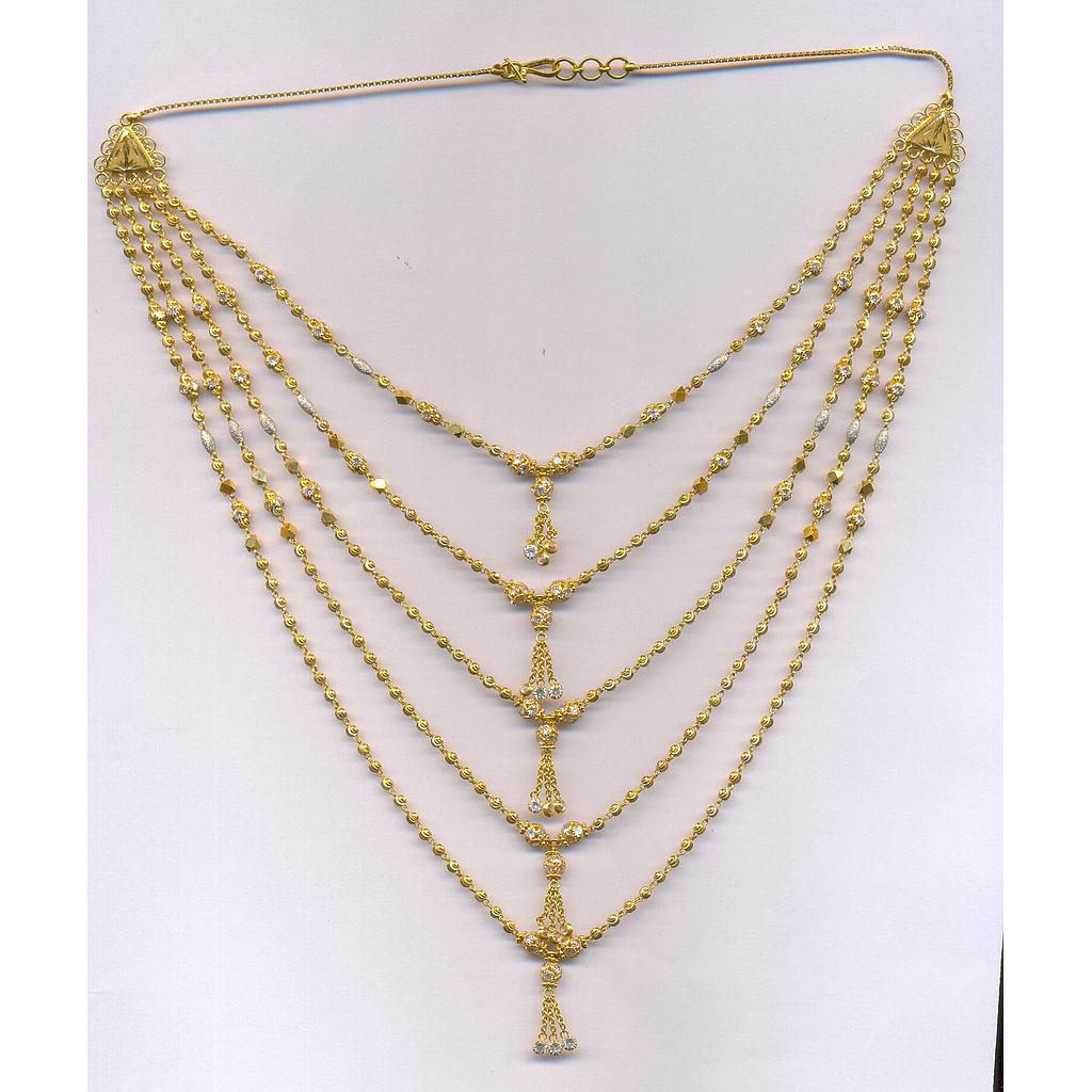 GOLD NECKLACE PLAIN FANCY