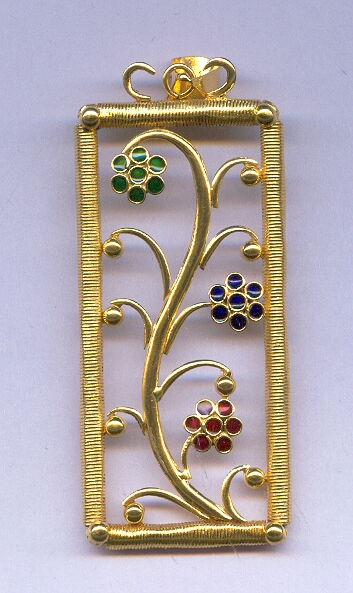 GOLD PENDENT PLAIN FANCY