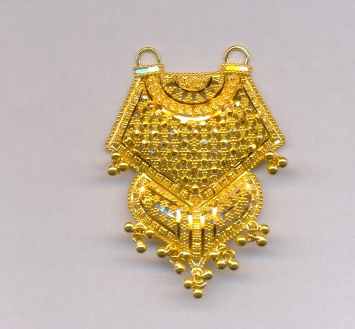 GOLD PENDENT PLAIN FANCY