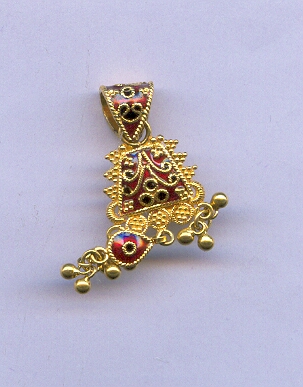 GOLD PENDENT PLAIN FANCY