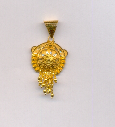 GOLD PENDENT PLAIN FANCY