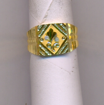 GOLD RING GENTS PLAIN FANCY