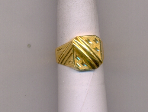 GOLD RING GENTS PLAIN FANCY