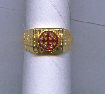 GOLD RING GENTS PLAIN FANCY
