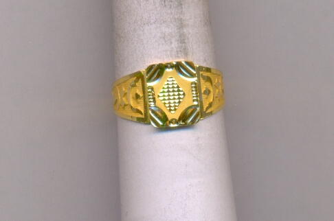 GOLD RING GENTS PLAIN FANCY