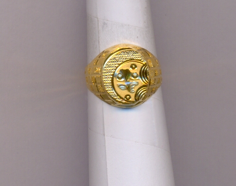 GOLD RING GENTS PLAIN FANCY