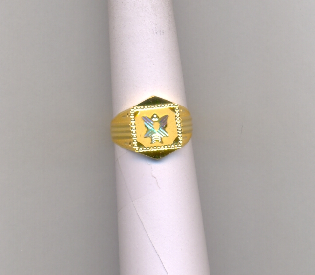 GOLD RING GENTS PLAIN FANCY