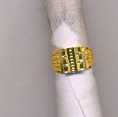 GOLD RING GENTS PLAIN FANCY