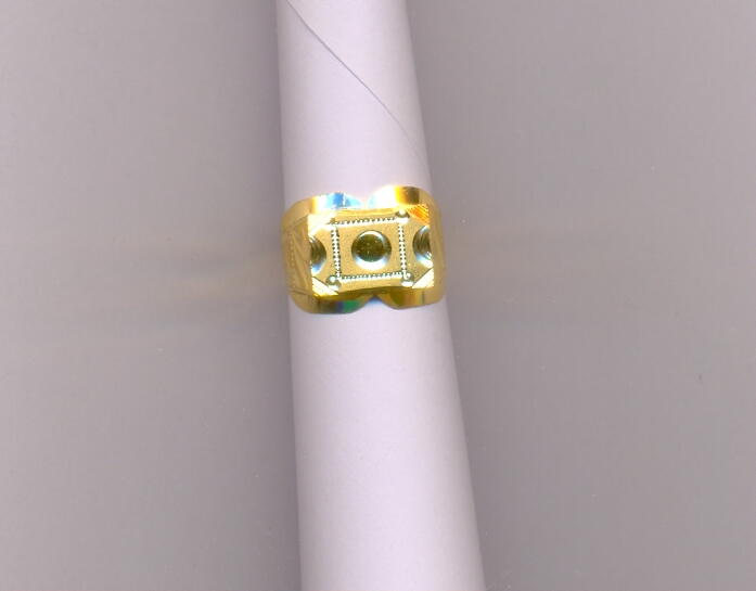 GOLD RING GENTS PLAIN FANCY