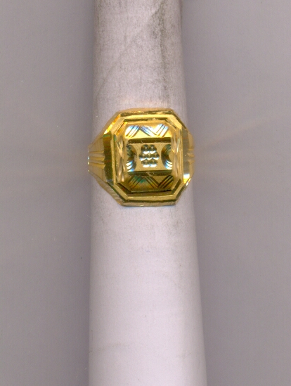 GOLD RING GENTS PLAIN FANCY