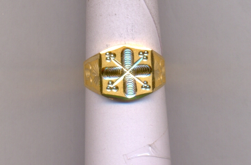 GOLD RING GENTS PLAIN FANCY