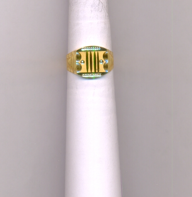 GOLD RING GENTS PLAIN FANCY