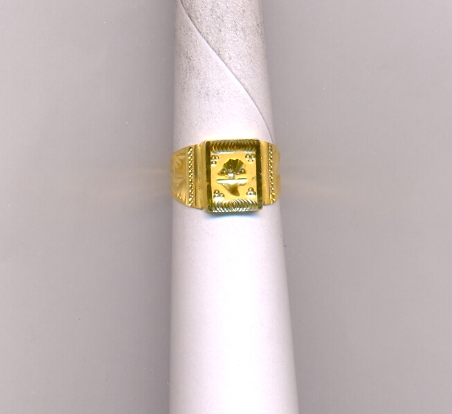 GOLD RING GENTS PLAIN FANCY