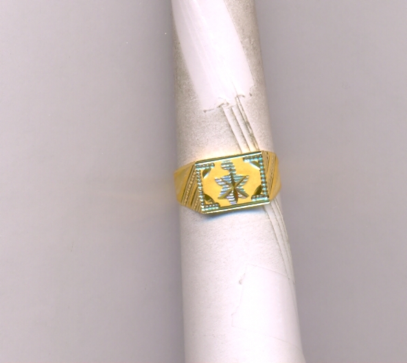 GOLD RING GENTS PLAIN FANCY