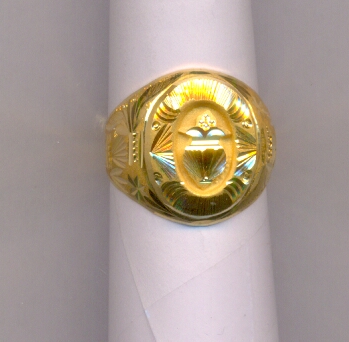 GOLD RING GENTS PLAIN FANCY