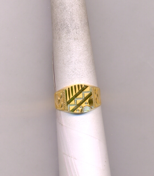 GOLD RING GENTS PLAIN FANCY