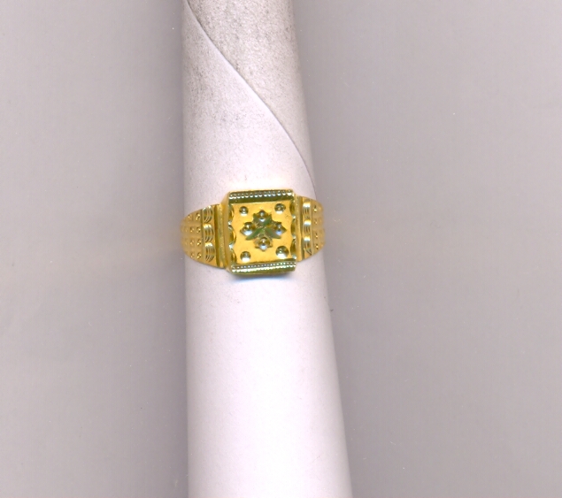 GOLD RING GENTS PLAIN FANCY