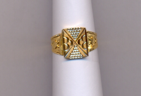GOLD RING GENTS PLAIN FANCY