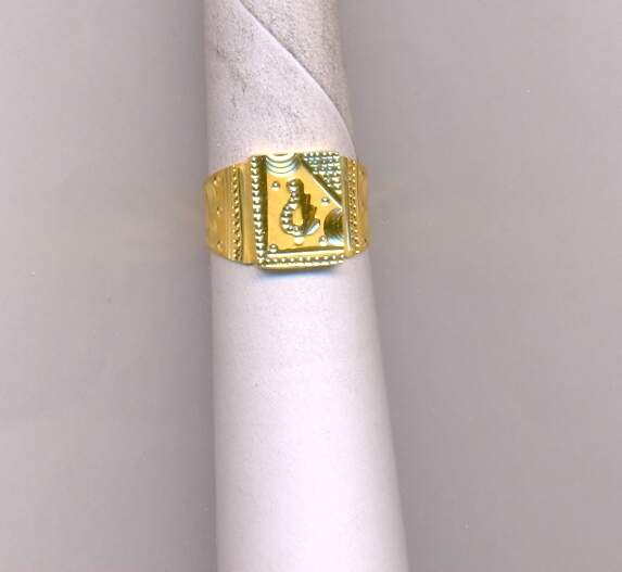GOLD RING GENTS PLAIN FANCY