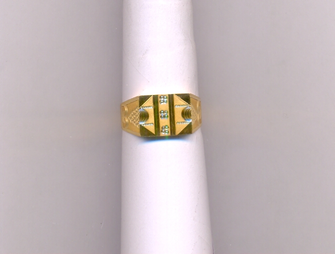 GOLD RING GENTS PLAIN FANCY