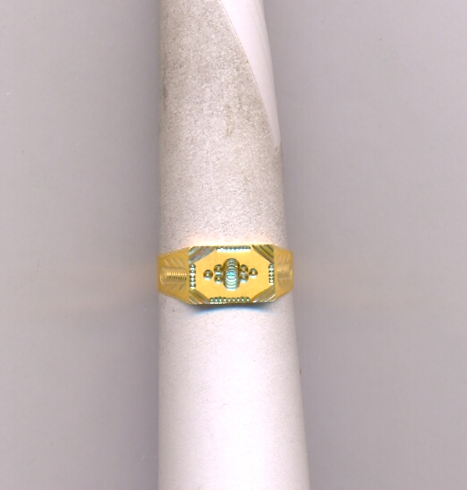 GOLD RING GENTS PLAIN FANCY