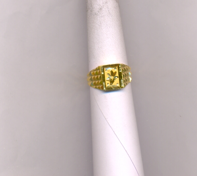 GOLD RING GENTS PLAIN FANCY