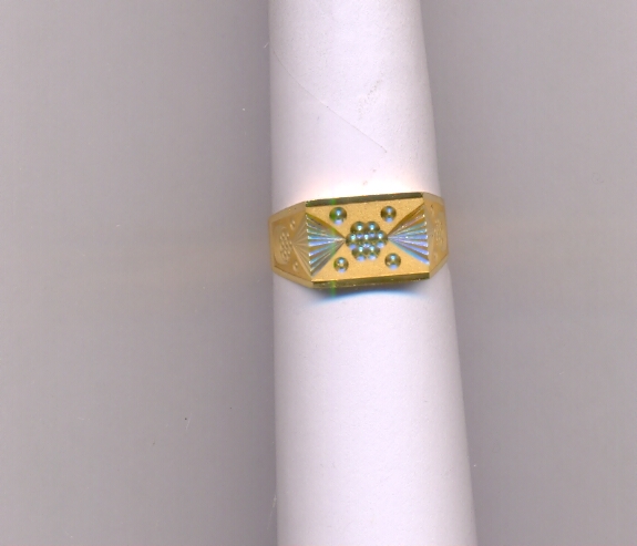 GOLD RING GENTS PLAIN FANCY