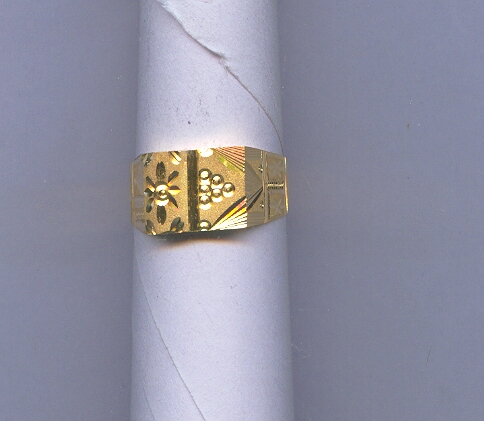GOLD RING GENTS PLAIN FANCY