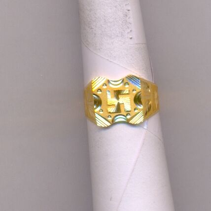 GOLD RING GENTS PLAIN FANCY