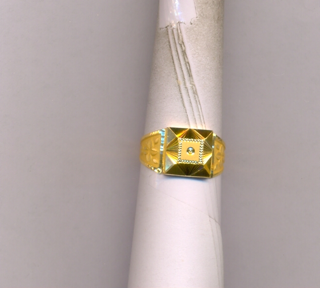 GOLD RING GENTS PLAIN FANCY